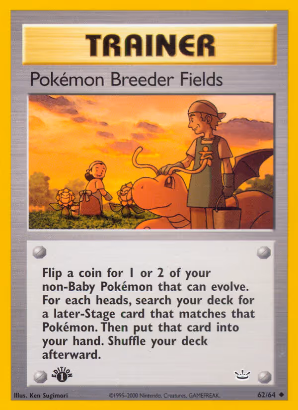 Pokémon Breeder Fields 62/64 Pokemon card