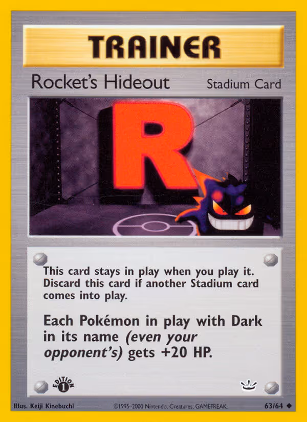Rocket's Hideout 63/64 Pokemon card