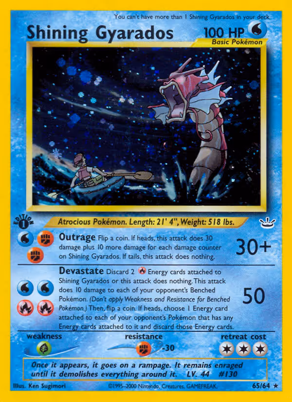 Shining Gyarados 65/64 Pokemon card