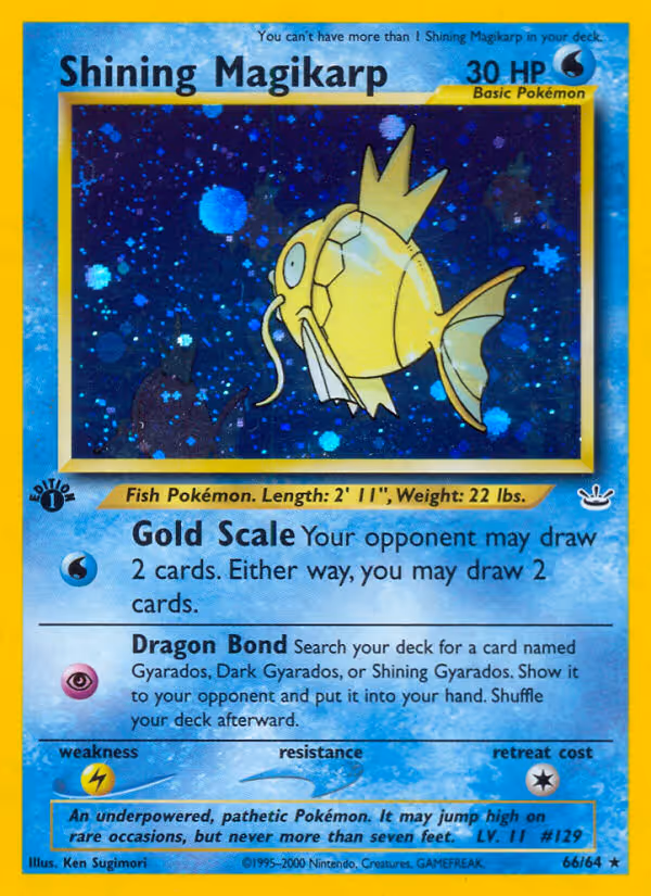 Shining Magikarp 66/64 Pokemon card