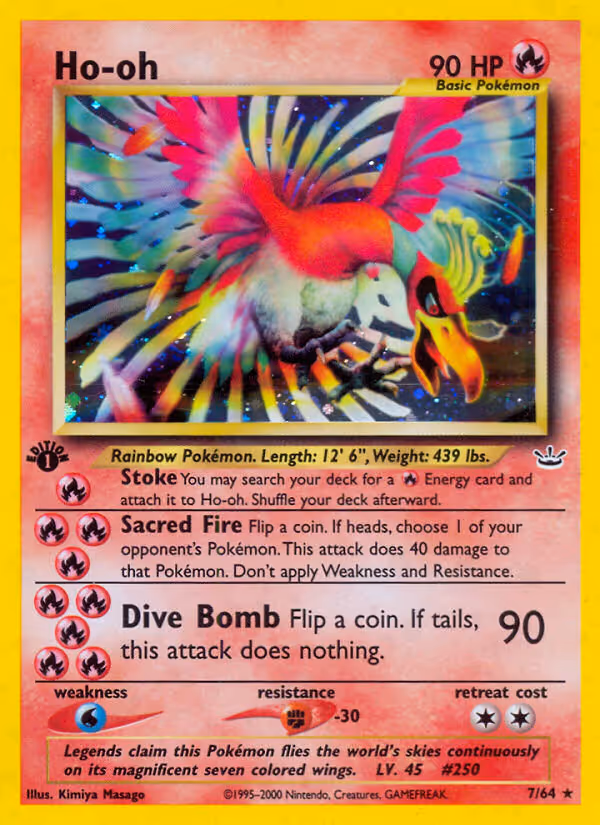 Ho-oh 7/64 Pokemon card