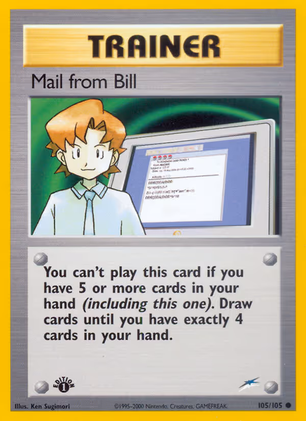 Mail from Bill 105/105 Pokemon card