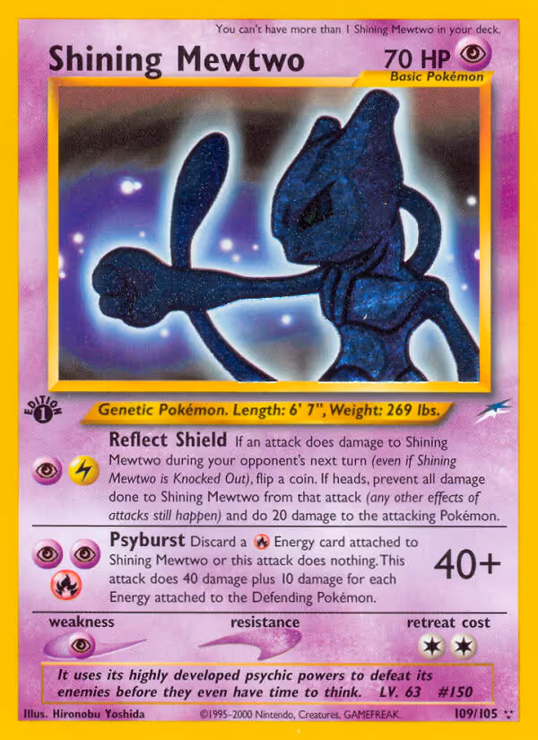 Mewtwo Pokemon card