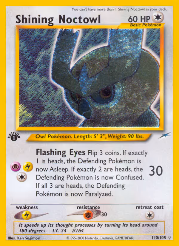 Shining Noctowl 110/105 Pokemon card