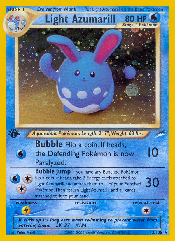 Light Azumarill 13/105 Pokemon card