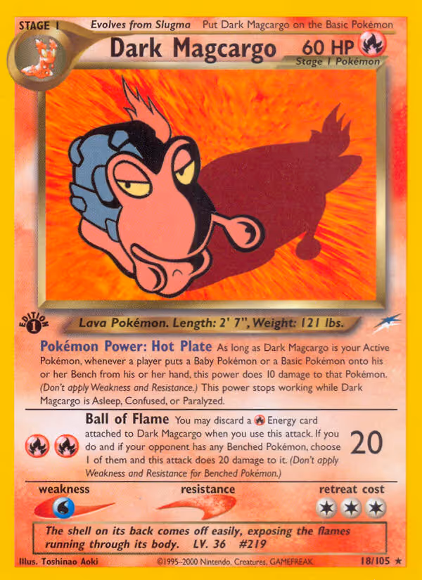 Dark Magcargo 18/105 Pokemon card