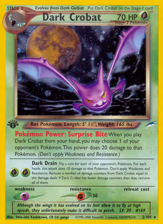 Dark Crobat 2/105 Pokemon card