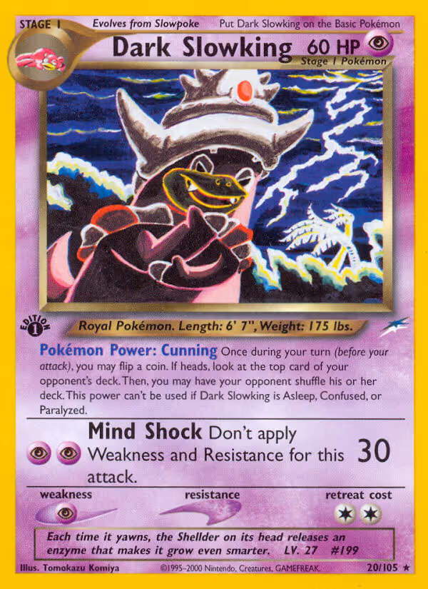 Dark Slowking 20/105 Pokemon card