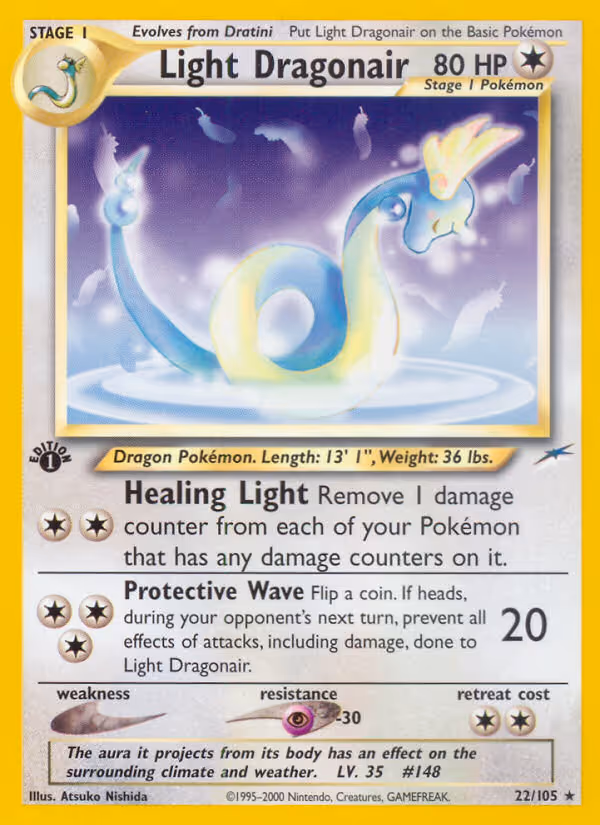 Light Dragonair 22/105 Pokemon card