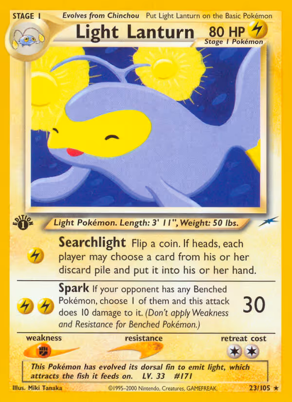 Light Lanturn 23/105 Pokemon card