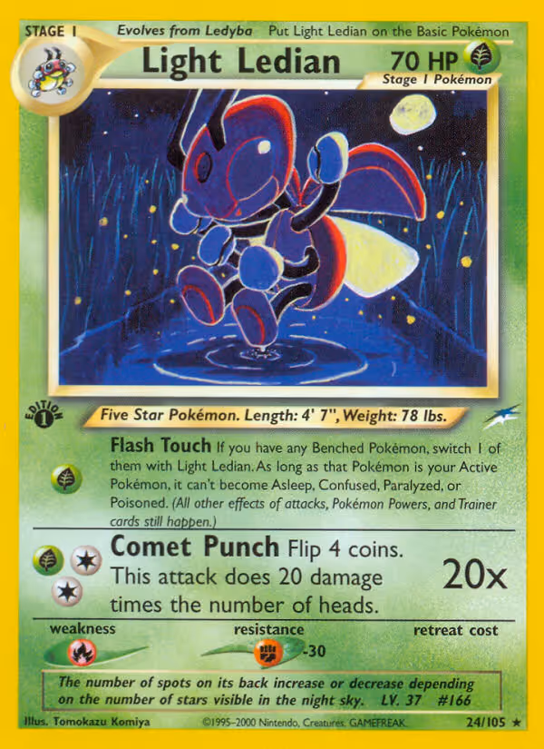Light Ledian 24/105 Pokemon card