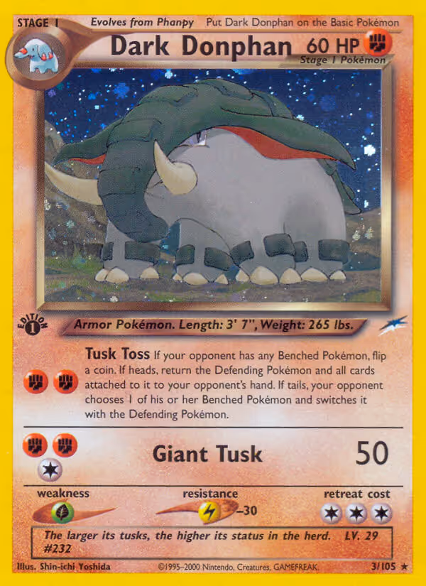 Dark Donphan 3/105 Pokemon card
