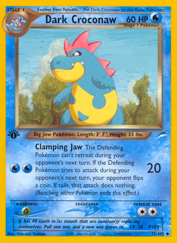 Dark Croconaw 32/105 Pokemon card