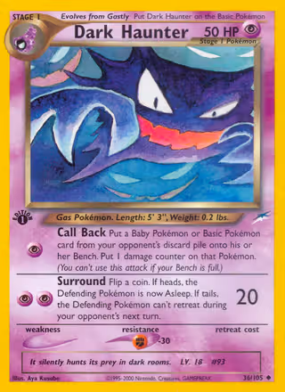 Dark Haunter 36/105 Pokemon card