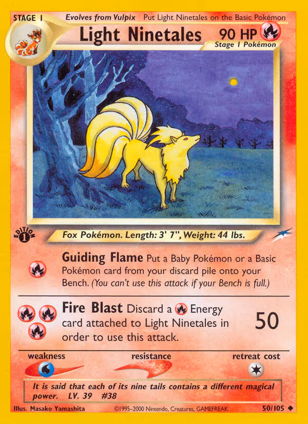 Light Ninetales 50/105 Pokemon card