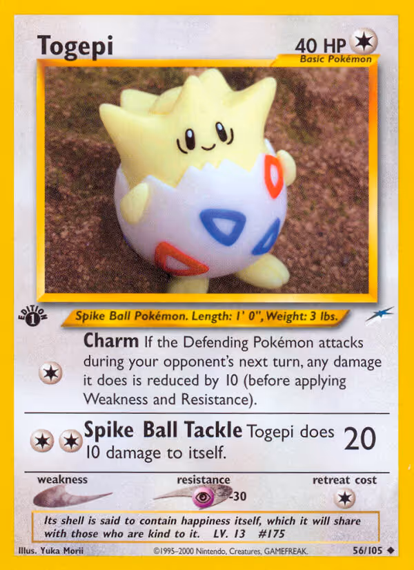 Togepi 56/105 Pokemon card