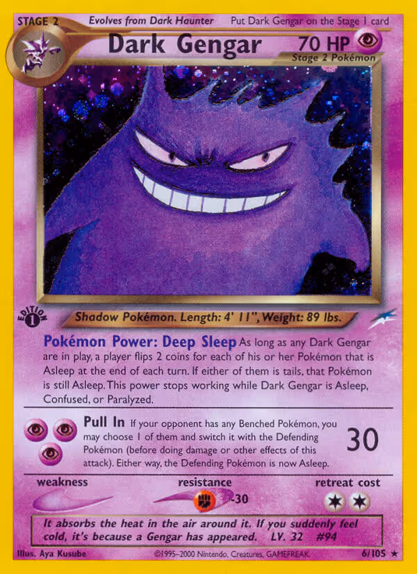 Dark Gengar 6/105 Pokemon card