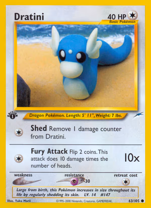 Dratini 63/105 Pokemon card