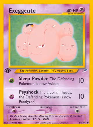 Exeggcute 64/105 Pokemon card