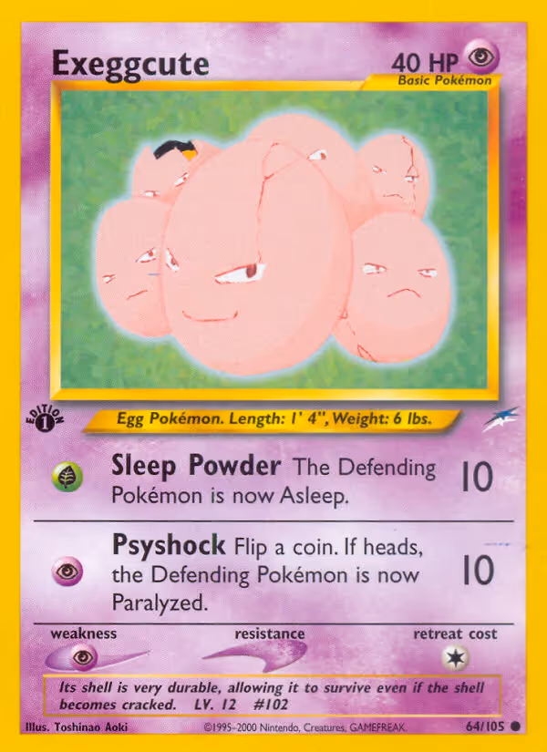 Exeggcute 64/105 Pokemon card