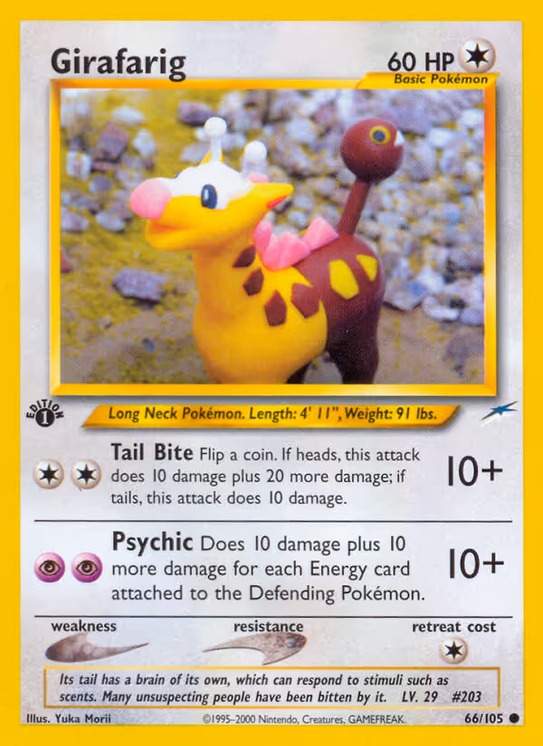 Girafarig 66/105 Pokemon card