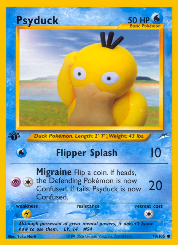 Psyduck 79/105 Pokemon card
