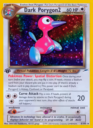 Dark Porygon2 8/105 Pokemon card