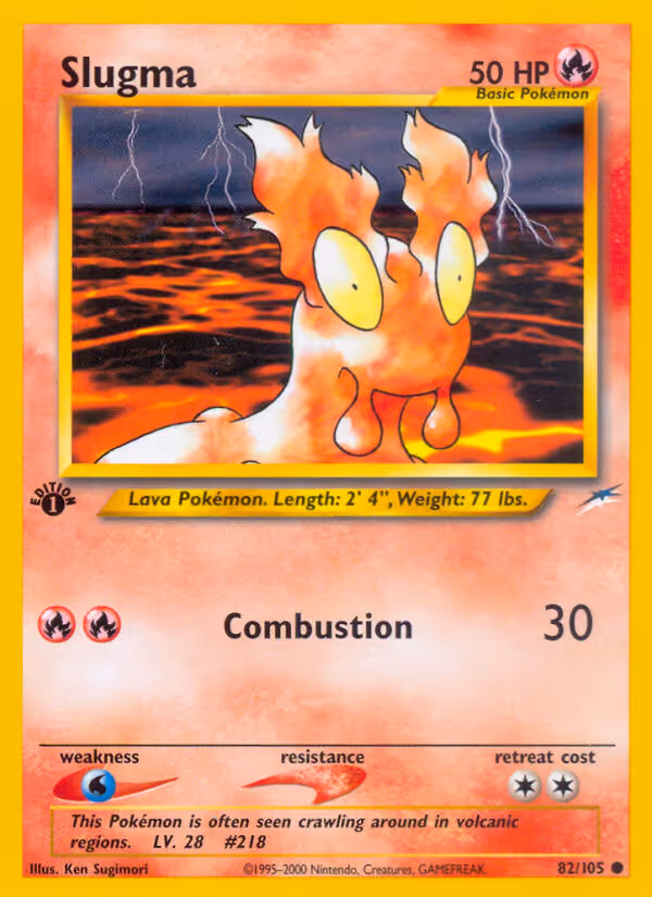 Slugma 82/105 Pokemon card