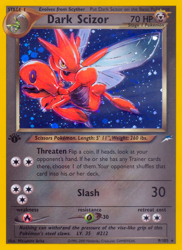 Dark Scizor 9/105 Pokemon card