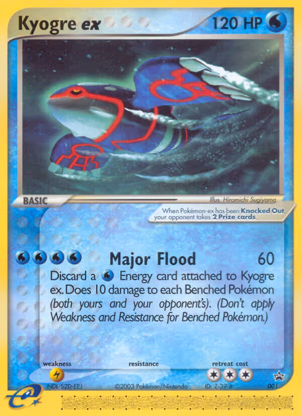 Kyogre ex 1/40 Pokemon card