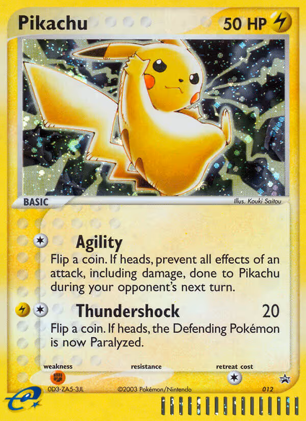 Pikachu 12/40 Pokemon card