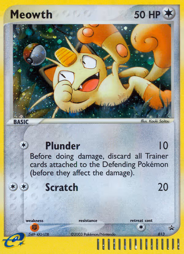 Meowth 13/40 Pokemon card
