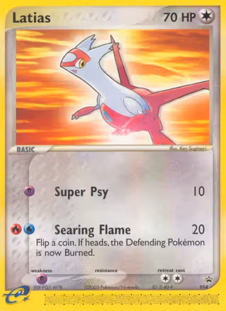 Latias 14/40 Pokemon card