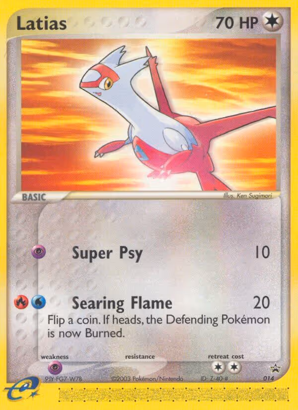 Latias 14/40 Pokemon card