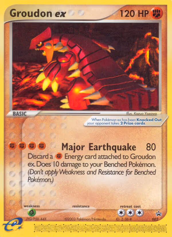 Groudon ex 2/40 Pokemon card
