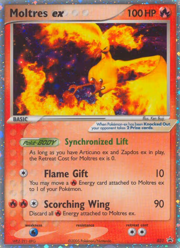 Moltres ex 31/40 Pokemon card