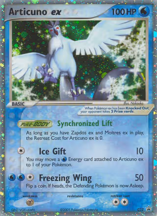 Articuno ex 32/40 Pokemon card