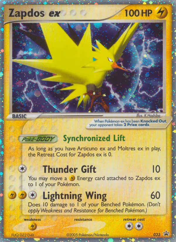 Zapdos ex 33/40 Pokemon card