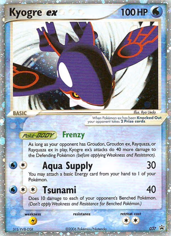 Kyogre ex 37/40 Pokemon card