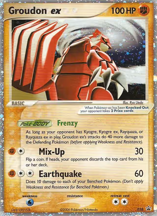 Groudon ex 38/40 Pokemon card