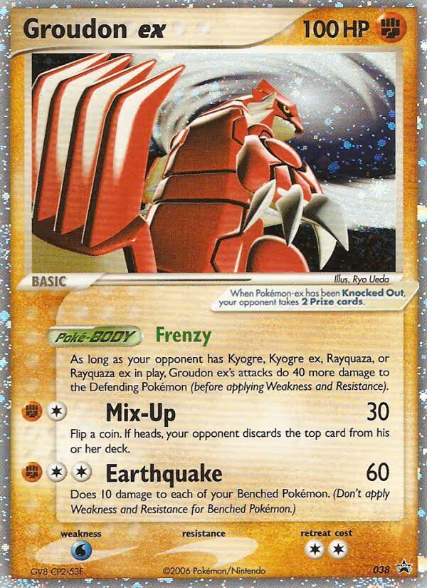 Groudon ex 38/40 Pokemon card