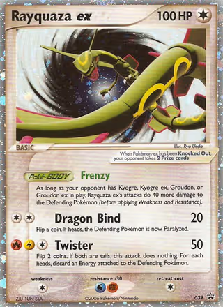 Rayquaza ex 39/40 Pokemon card