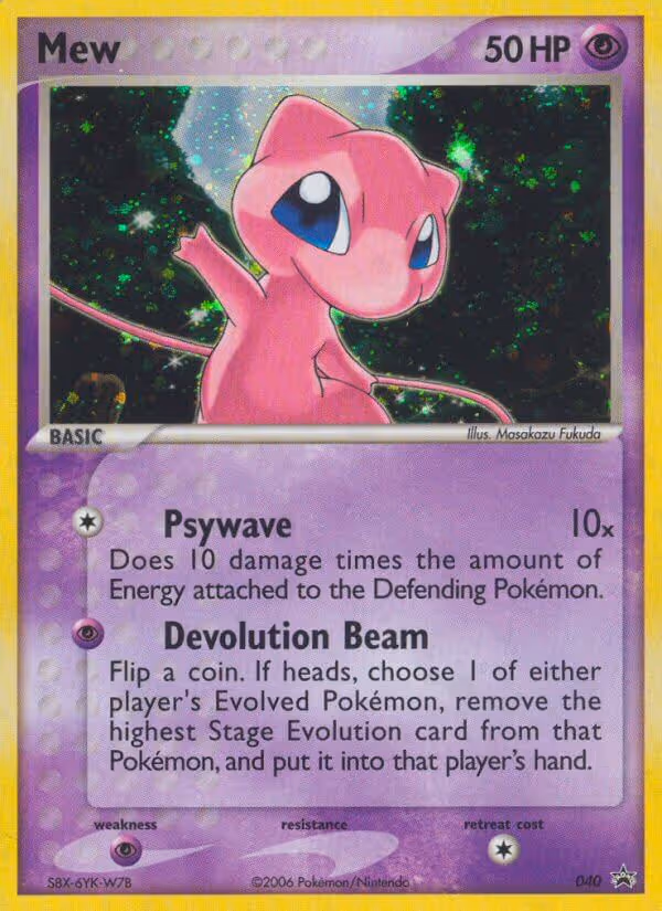 Mew 40/40 Pokemon card