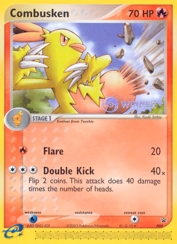 Combusken 9/40 Pokemon card