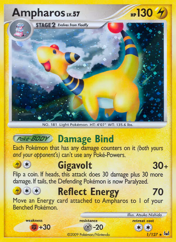 Ampharos 1/127 Pokemon card