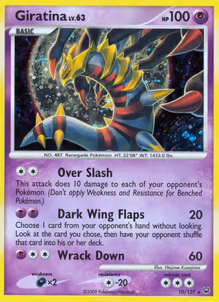 Giratina 10/127 Pokemon card