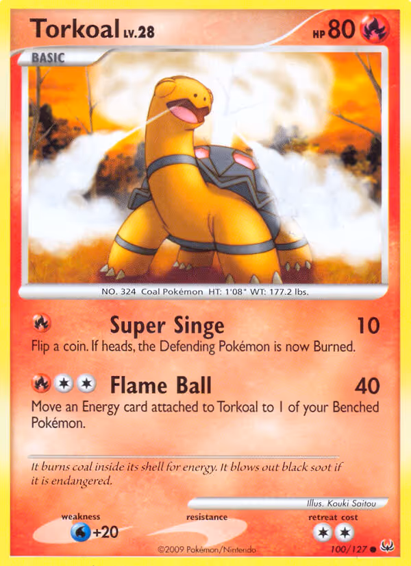Torkoal 100/127 Pokemon card