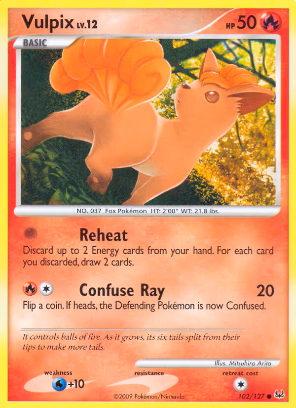 Vulpix 102/127 Pokemon card