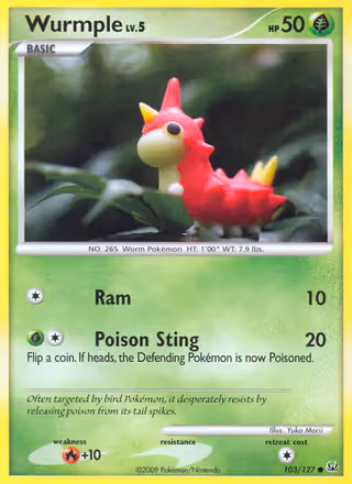 Wurmple 103/127 Pokemon card