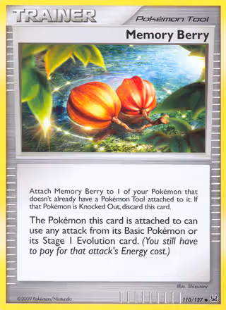 Memory Berry 110/127 Pokemon card